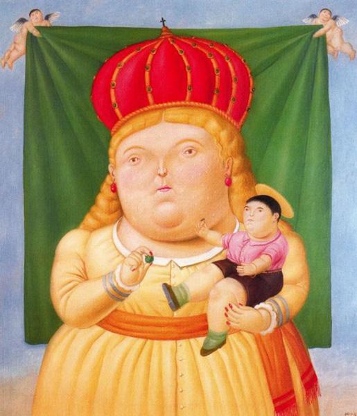 Our Lady Of Colombia by Fernando Botero