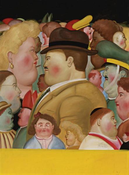 Personnages De Theatre(1980) by Fernando Botero