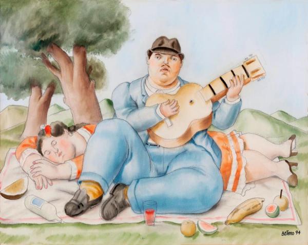 Picnic Concert by Fernando Botero Oil Painting Reproductions