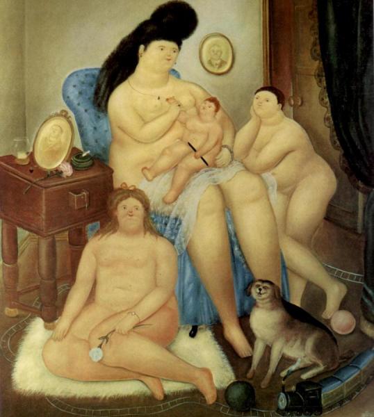 Protestant Family by Fernando Botero
