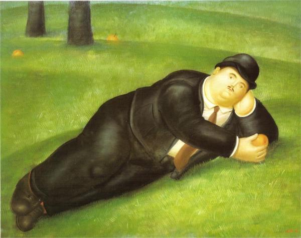 Reclining Man by Fernando Botero