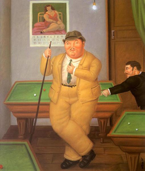 Salon De Billar by Fernando Botero