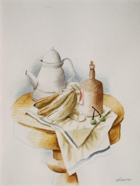 Still Life With Bananas by Fernando Botero