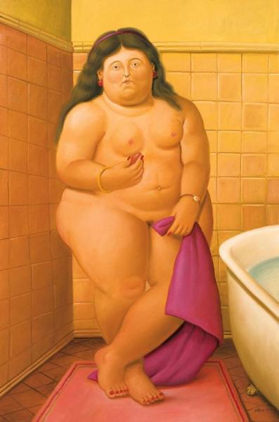The Bathroom by Fernando Botero