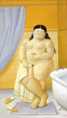 The Bathroom by Fernando Botero