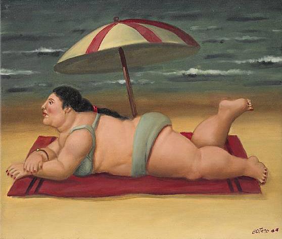 The Beach by Fernando Botero