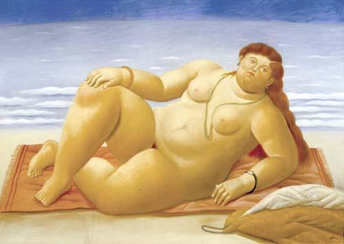 The Beach by Fernando Botero