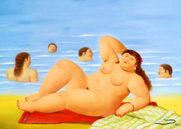 The Beach by Fernando Botero
