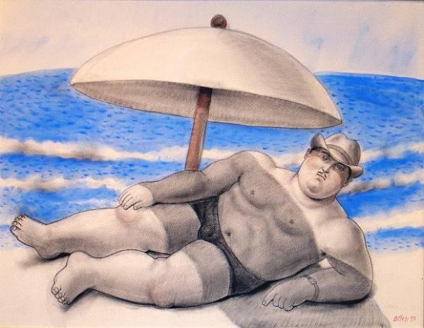 The Beach by Fernando Botero