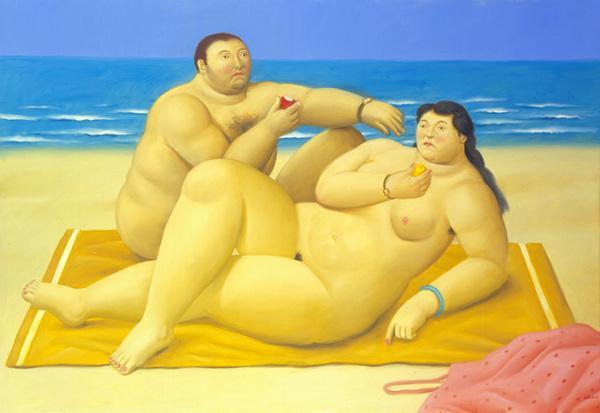 The Beach by Fernando Botero