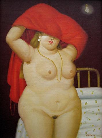 The Bedroom by Fernando Botero