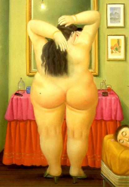 The Bedroom by Fernando Botero