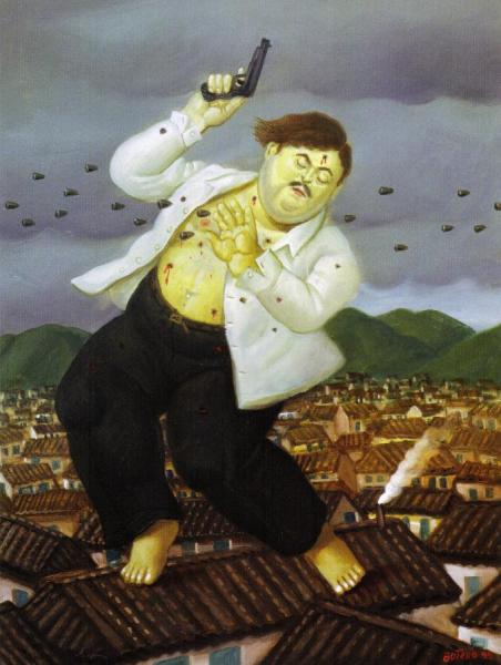 The Death Of Pablo Escobar by Fernando Botero