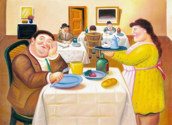 The Dining Room by Fernando Botero
