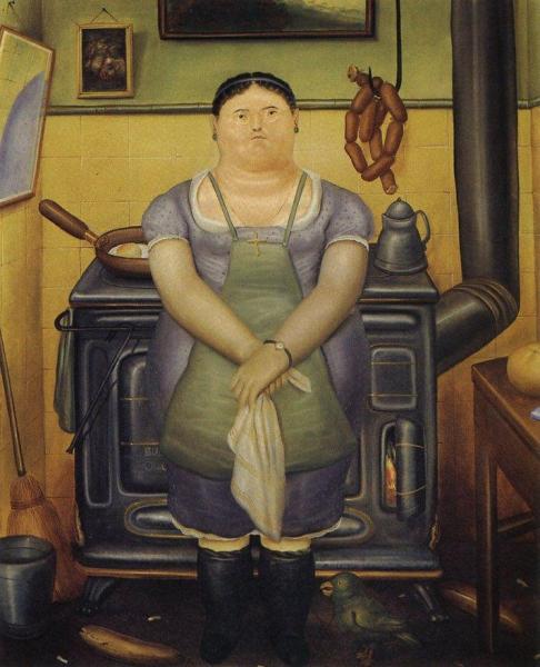 The Maid by Fernando Botero