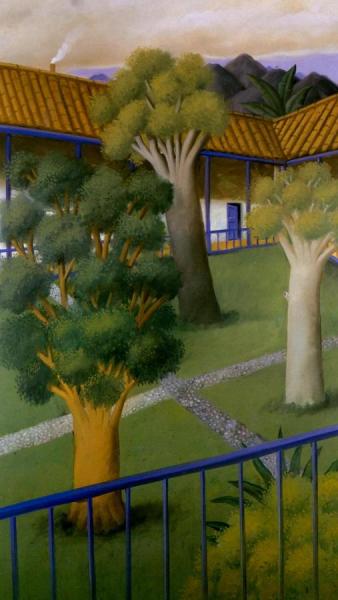 The Patio by Fernando Botero