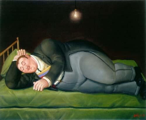 The President Asleep by Fernando Botero