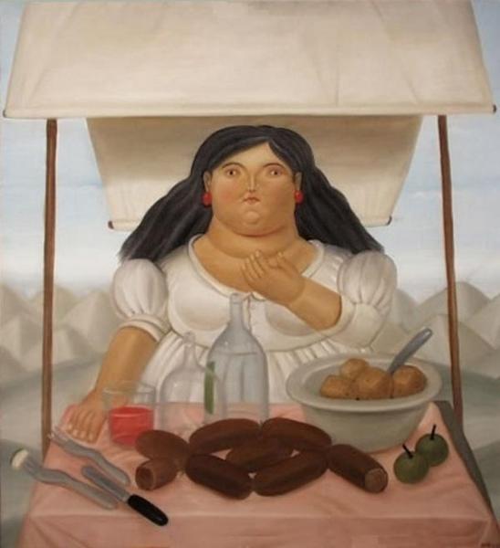 The Roadside Vendor by Fernando Botero