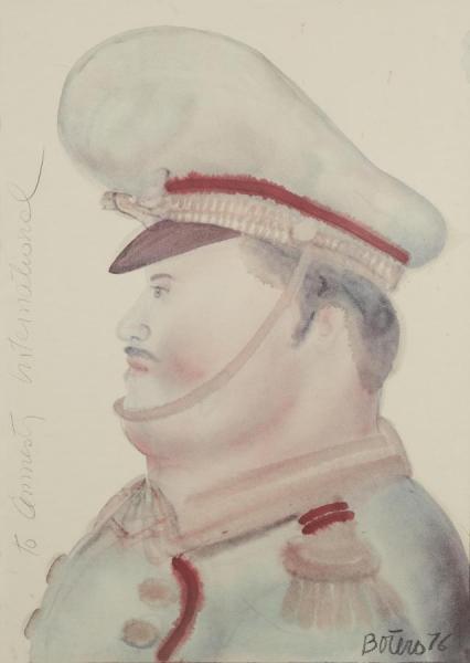 To Amnesty International,1976 by Fernando Botero