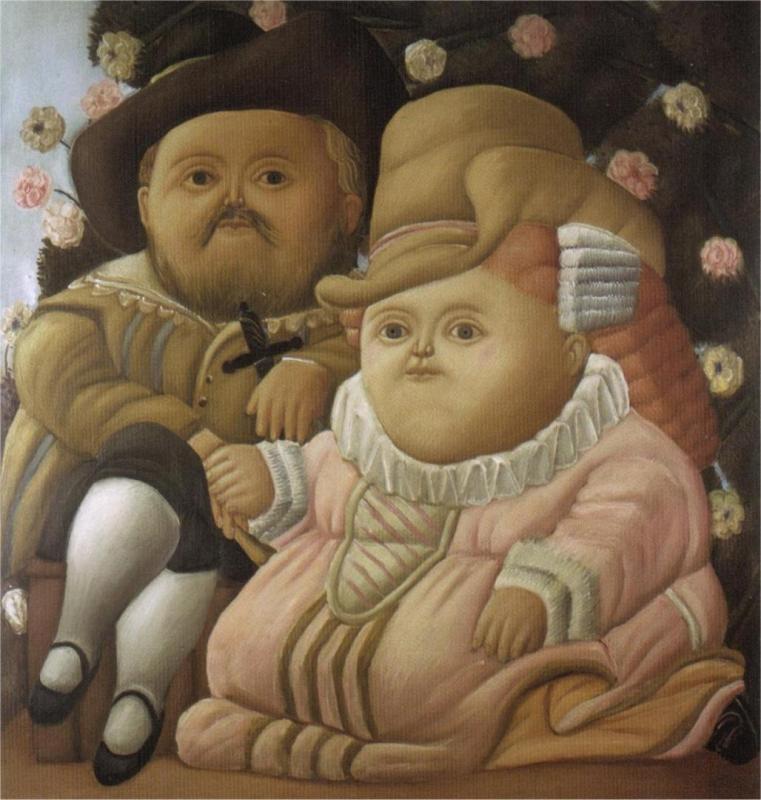 Rubens And His Wife, 1965 by Fernando Botero