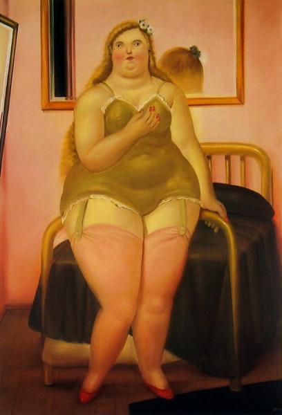 The Bed, 1980 by Fernando Botero
