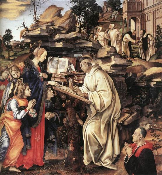 Apparition Of The Virgin To St Bernard by Filippino Lippi