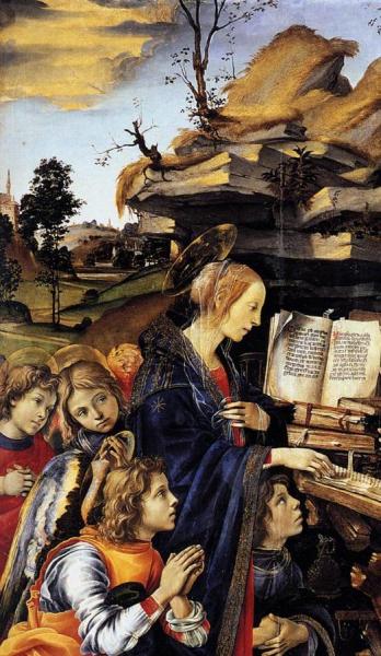 Apparition Of The Virgin To St Bernard (detail) by Filippino Lippi