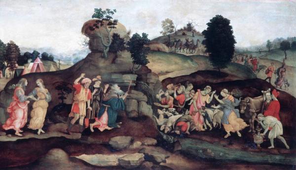 Moses Brings Forth Water Out Of The Rock by Filippino Lippi Oil Painting Reproductions