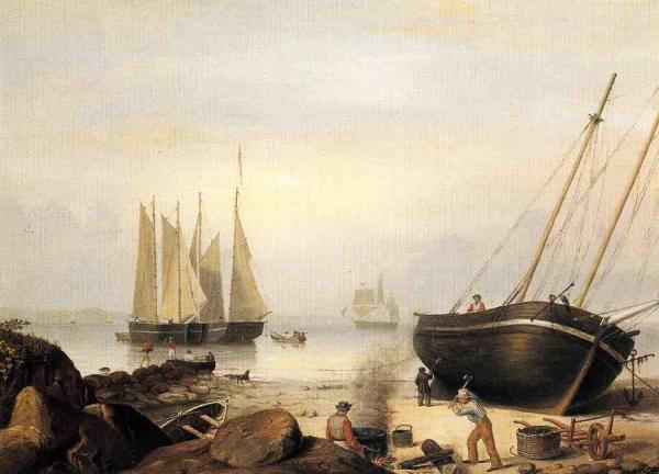 Beached For Repairs by Fitz Hugh Lane