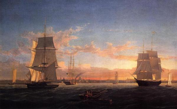 Fitz Hugh Lane Boston Harbor At Sunser