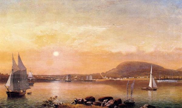 Camden Mountains And Harbor From The North Point Of Negro Island by Fitz Hugh Lane