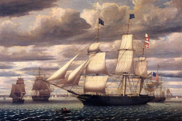 Clipper Ship 'southern Cross' Leaving Boston Harbor by Fitz Hugh Lane