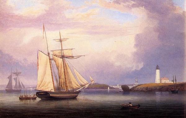 Drying Sails Off Ten Pound Island by Fitz Hugh Lane