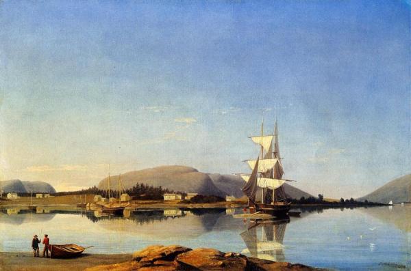 Entrance Of Somes Sound From Southwest Harbor by Fitz Hugh Lane