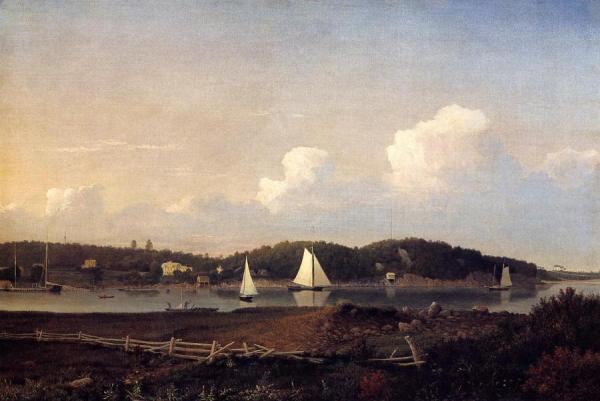 Fresh Water Cove From Dolliver's Neck, Glouster by Fitz Hugh Lane