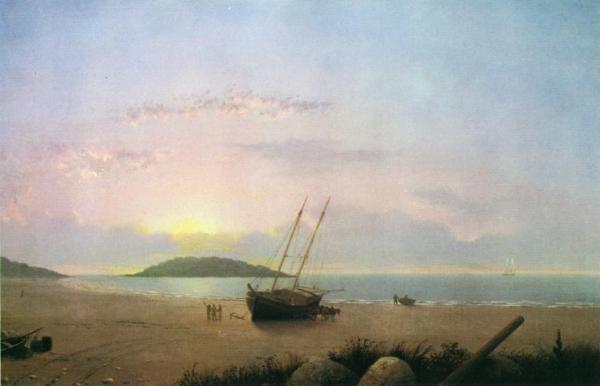 New England Coastal Scene - Cape Ann Beach by Fitz Hugh Lane