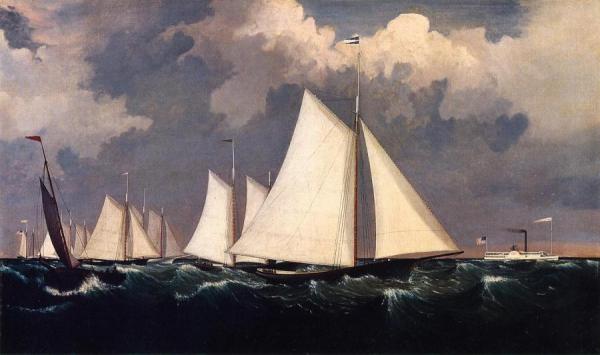 New York Yacht Club Regatta by Fitz Hugh Lane