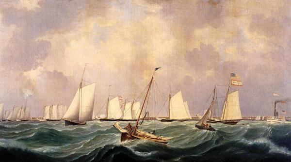 New York Yacht Club Regatta by Fitz Hugh Lane