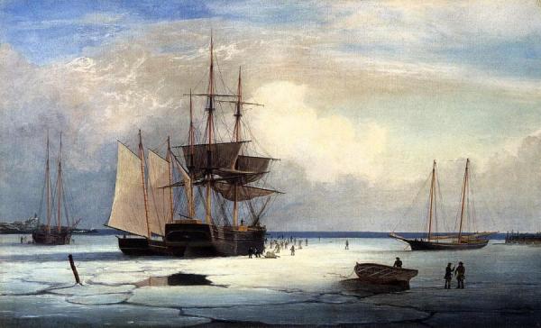 Ships In Ice Off Ten Pound Island by Fitz Hugh Lane