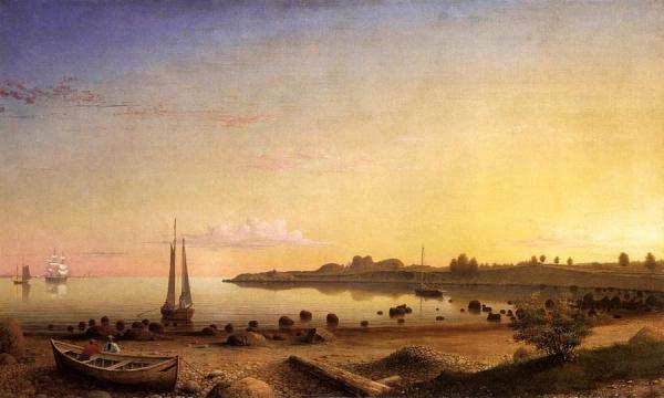 Stage Fort Across Gloucester Harbor by Fitz Hugh Lane