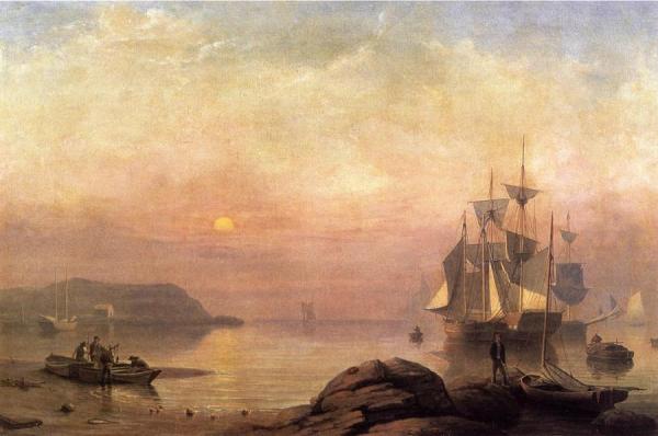 Sunrise Through Mist by Fitz Hugh Lane