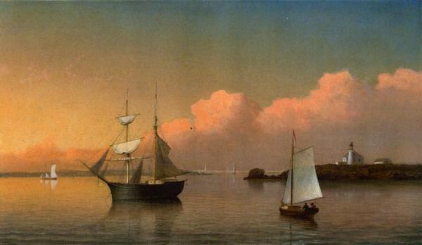 Sunset Off Ten Pound Island by Fitz Hugh Lane
