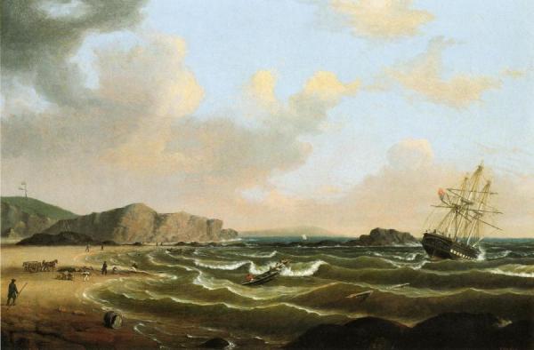 The Wreck Of The "roma" by Fitz Hugh Lane