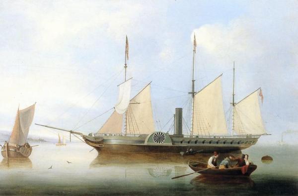 Unicorn In Salem Harbor by Fitz Hugh Lane