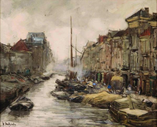 Canal Brouwersgracht In The Hague by Floris Arntzenius