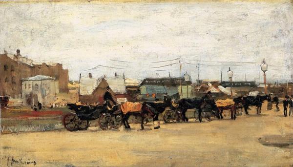 Coaches In Scheveningen by Floris Arntzenius