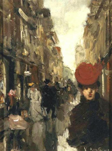 Floris Arntzenius Strolling In The Spuistraat, The Hague