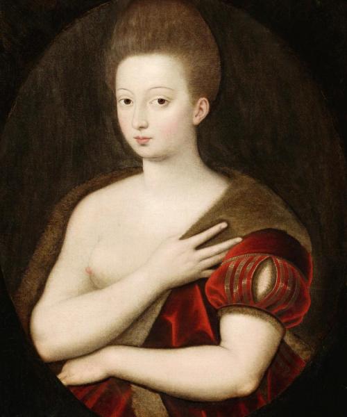 Portrait Of Gabrielle D'estrÉe by Fontainebleau School