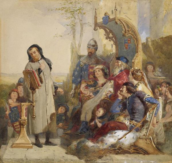 Chaucer At The Court Of Edward I by Ford Madox Brown