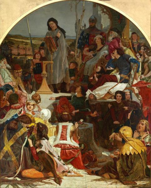 Chaucer At The Court Of Edward Ii by Ford Madox Brown
